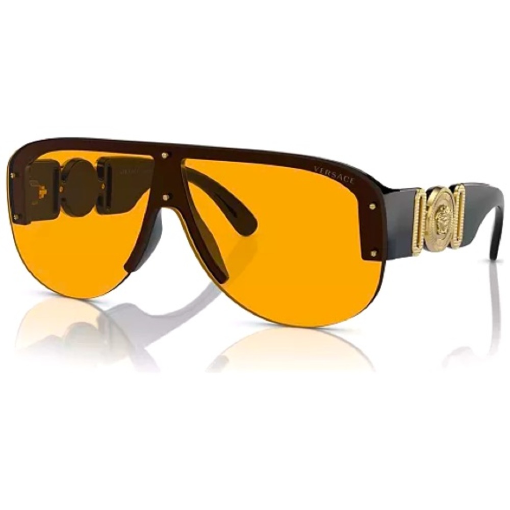 Versace NWT Unisex Sunglasses VE4391 in Black/Orange - Picture 1 of 6